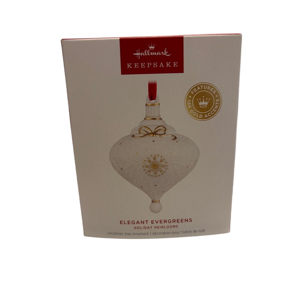 Hallmark Keepsake Ornament 2025 Member Exclusive Elegant Evergreens 14k Accents
